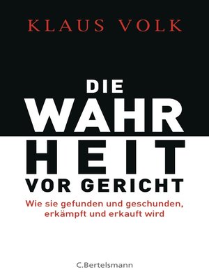 cover image of Die Wahrheit vor Gericht
